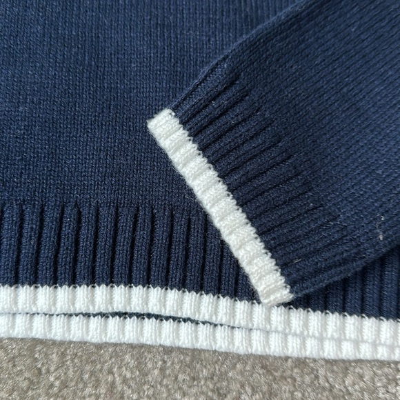 Sincerely Jules Women’s Navy Blue Sports Sweater Size Large NWT - Picture 3 of 3